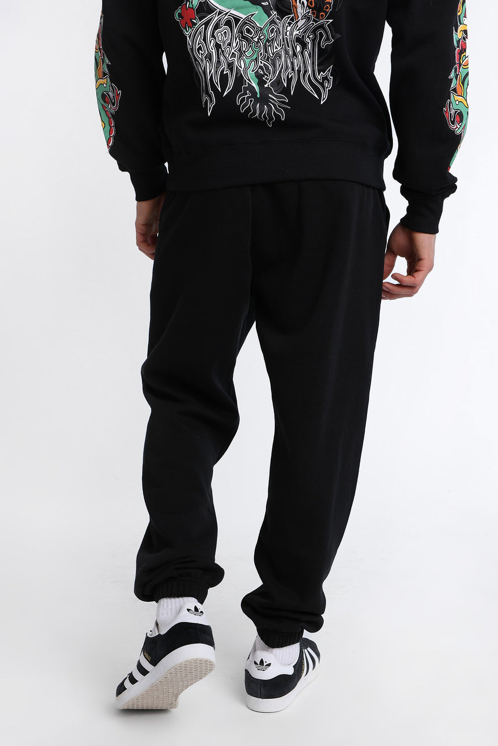 Jogger en molleton imprimé logo gothique Arsenic Jogger en molleton imprimé logo gothique Arsenic