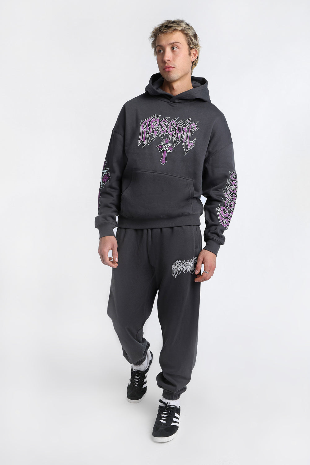 Jogger en molleton imprimé logo gothique Arsenic Jogger en molleton imprimé logo gothique Arsenic
