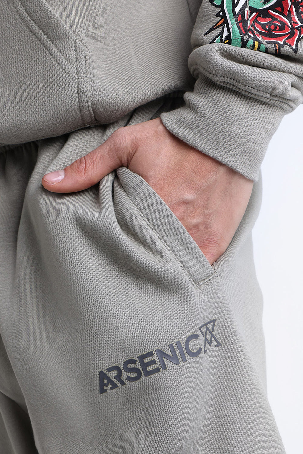 Jogger en molleton imprimé logo HD Arsenic Jogger en molleton imprimé logo HD Arsenic - West49