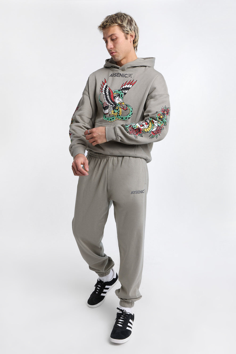 Jogger en molleton imprimé logo HD Arsenic Jogger en molleton imprimé logo HD Arsenic - West49