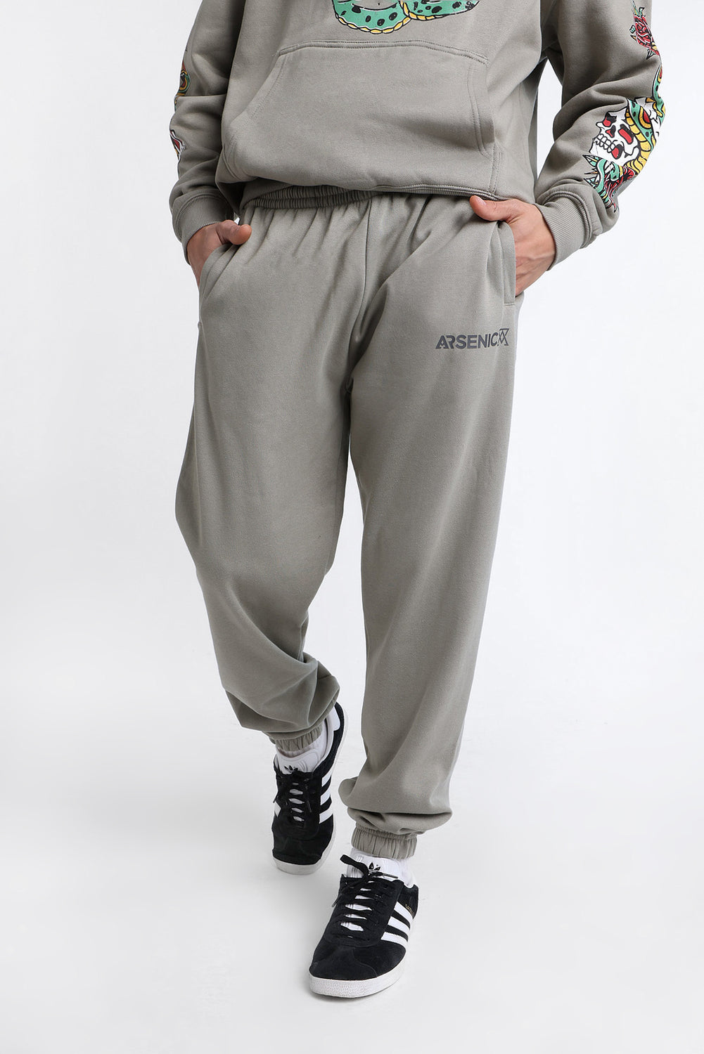 Jogger en molleton imprimé logo HD Arsenic Jogger en molleton imprimé logo HD Arsenic - West49