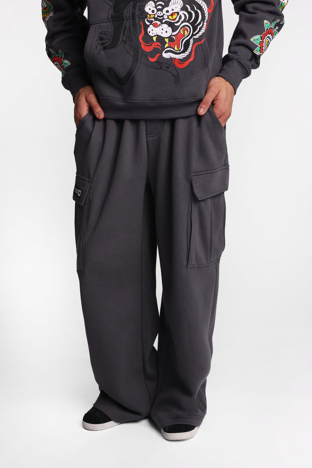 Pantalon de survêtement cargo super ample à jambe droite Zoo York Pantalon de survêtement cargo super ample à jambe droite Zoo York