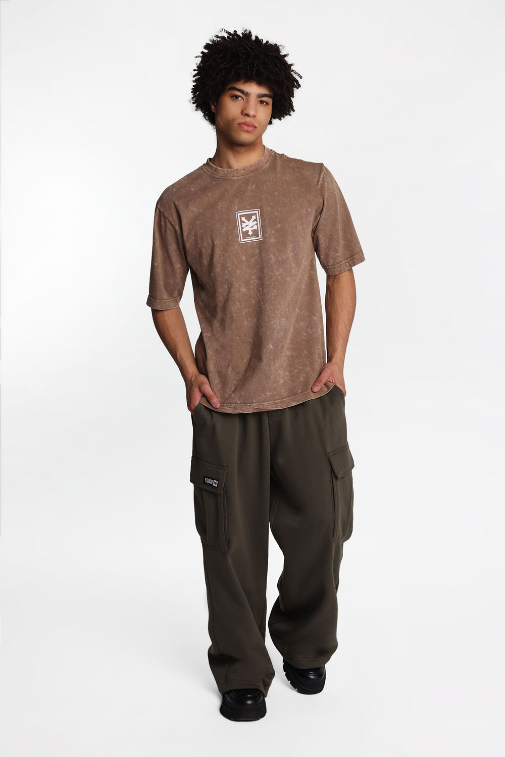 Pantalon de survêtement cargo super ample à jambe droite Zoo York Pantalon de survêtement cargo super ample à jambe droite Zoo York
