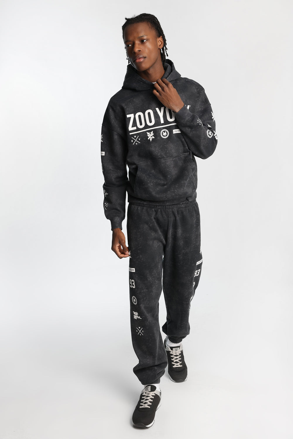 Jogger en molleton imprimé délavé Zoo York Jogger en molleton imprimé délavé Zoo York