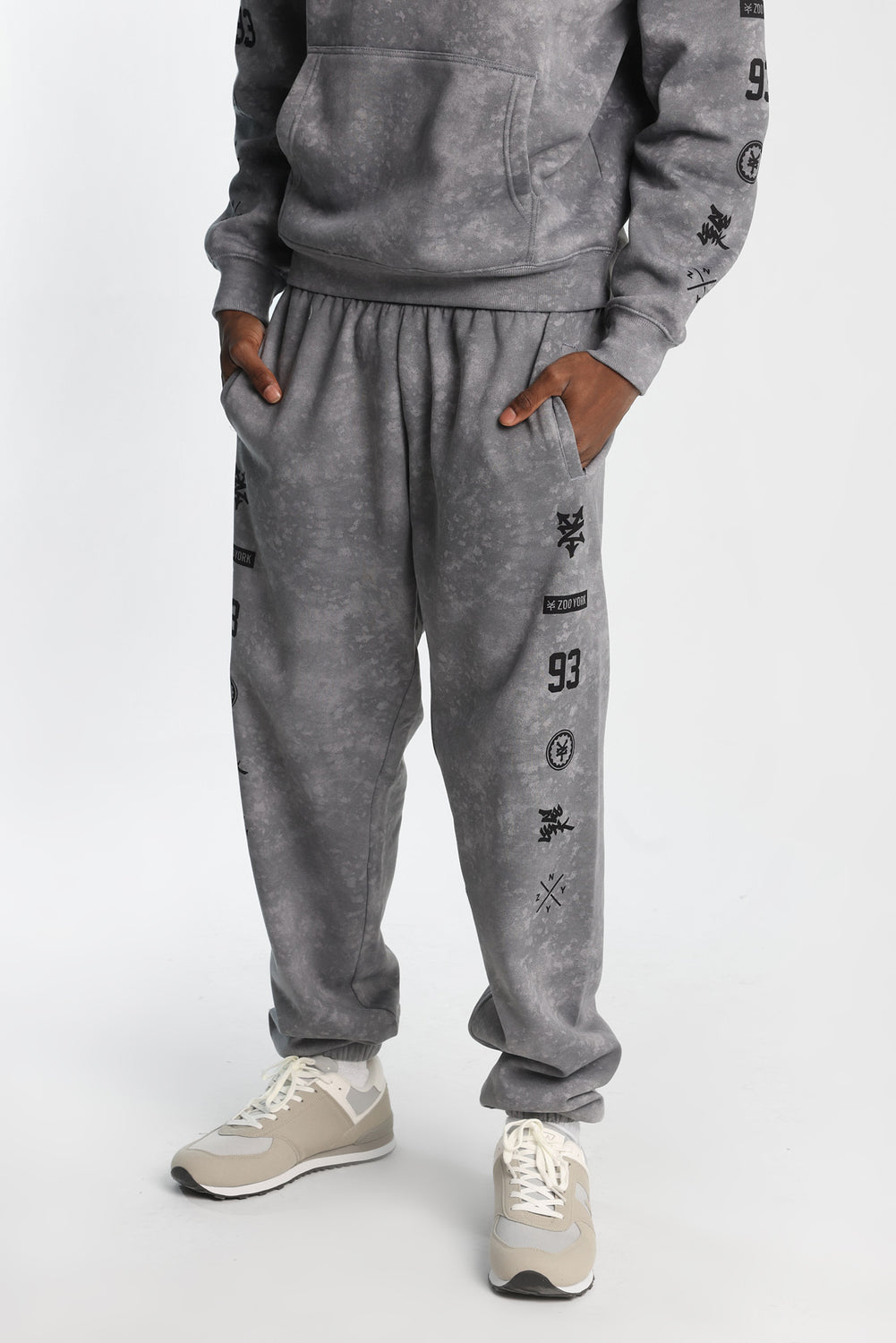Jogger en molleton imprimé délavé Zoo York Jogger en molleton imprimé délavé Zoo York