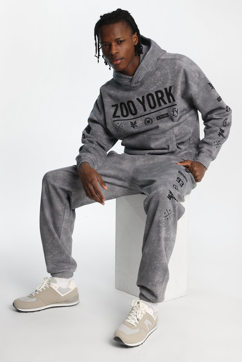 Jogger en molleton imprimé délavé Zoo York Jogger en molleton imprimé délavé Zoo York