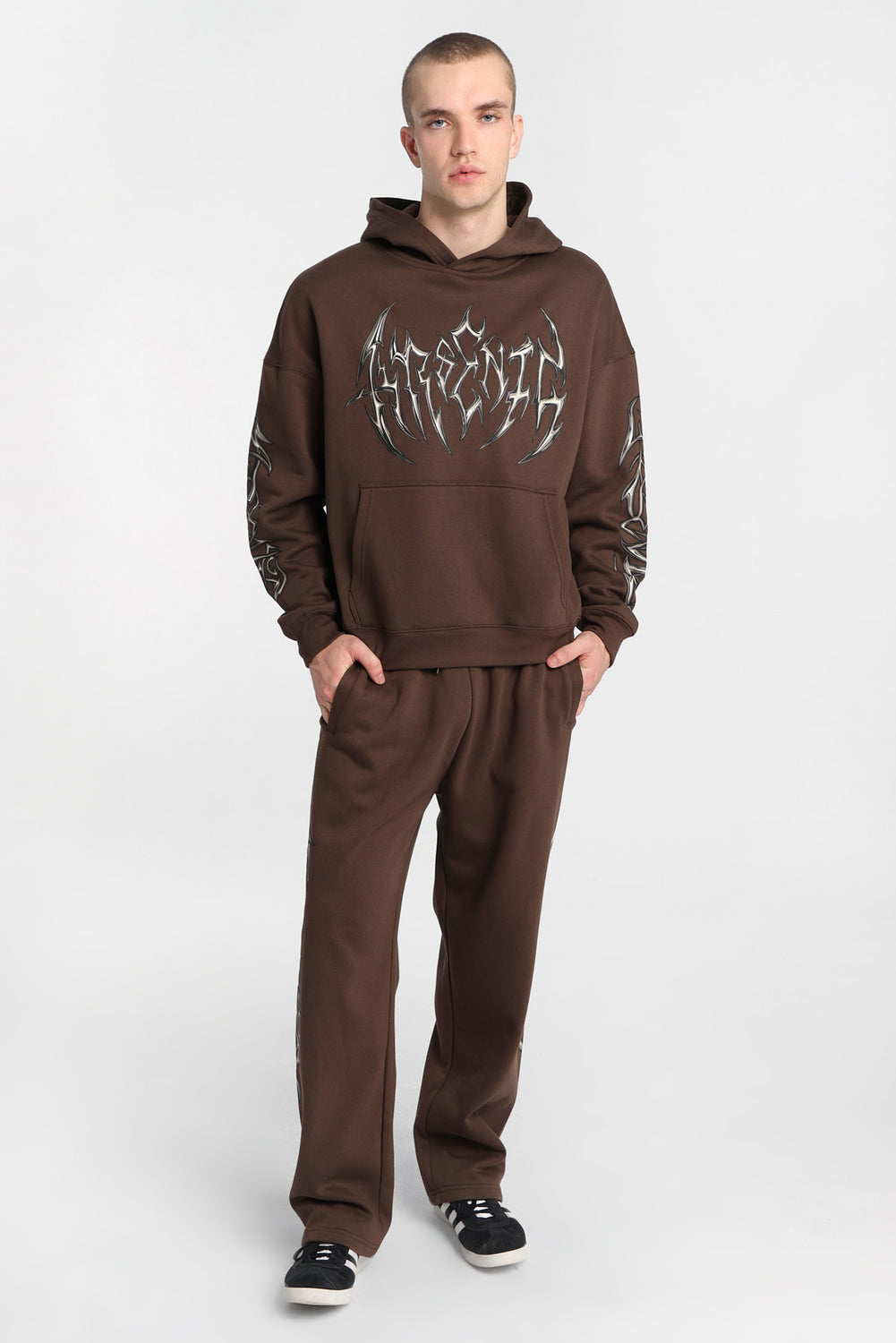 Arsenic Graphic Straight Leg Sweatpants Arsenic Graphic Straight Leg Sweatpants