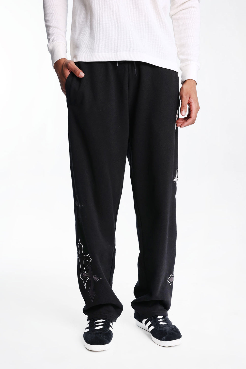 Arsenic Crosses Straight Leg Sweatpants Arsenic Crosses Straight Leg Sweatpants
