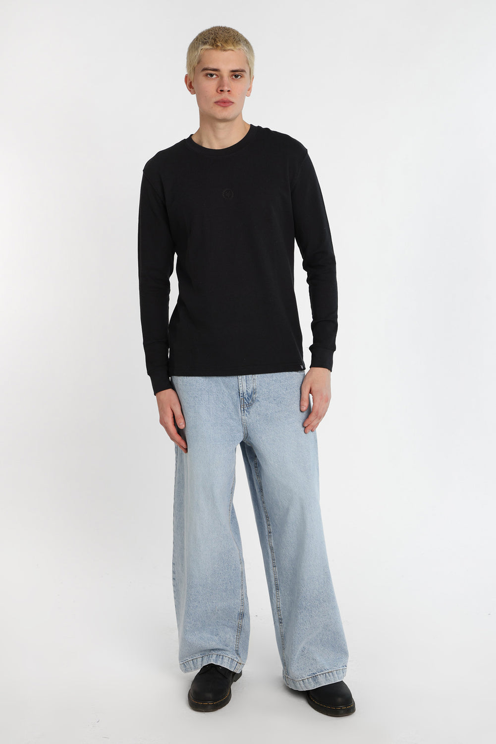 Haut à manches longues en tricot gaufré thermique Zoo York Haut à manches longues en tricot gaufré thermique Zoo York