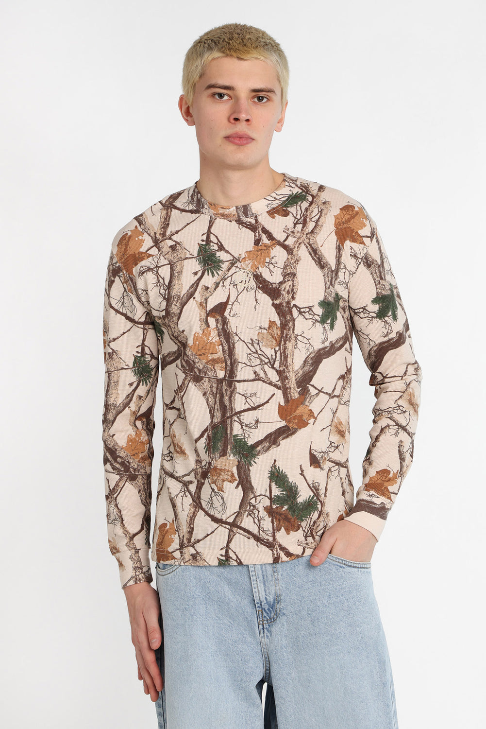 Haut à manches longues en tricot gaufré thermique Zoo York Haut à manches longues en tricot gaufré thermique Zoo York