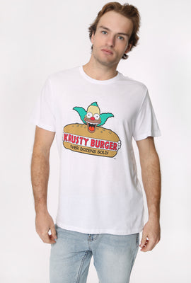 T-Shirt Imprimé Krusty Burger Les Simpsons Homme