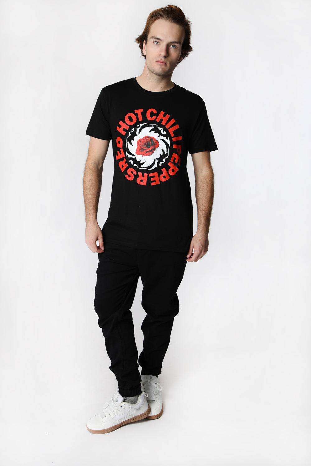 Mens Red Hot Chili Peppers Thorn Rose T-Shirt Mens Red Hot Chili Peppers Thorn Rose T-Shirt