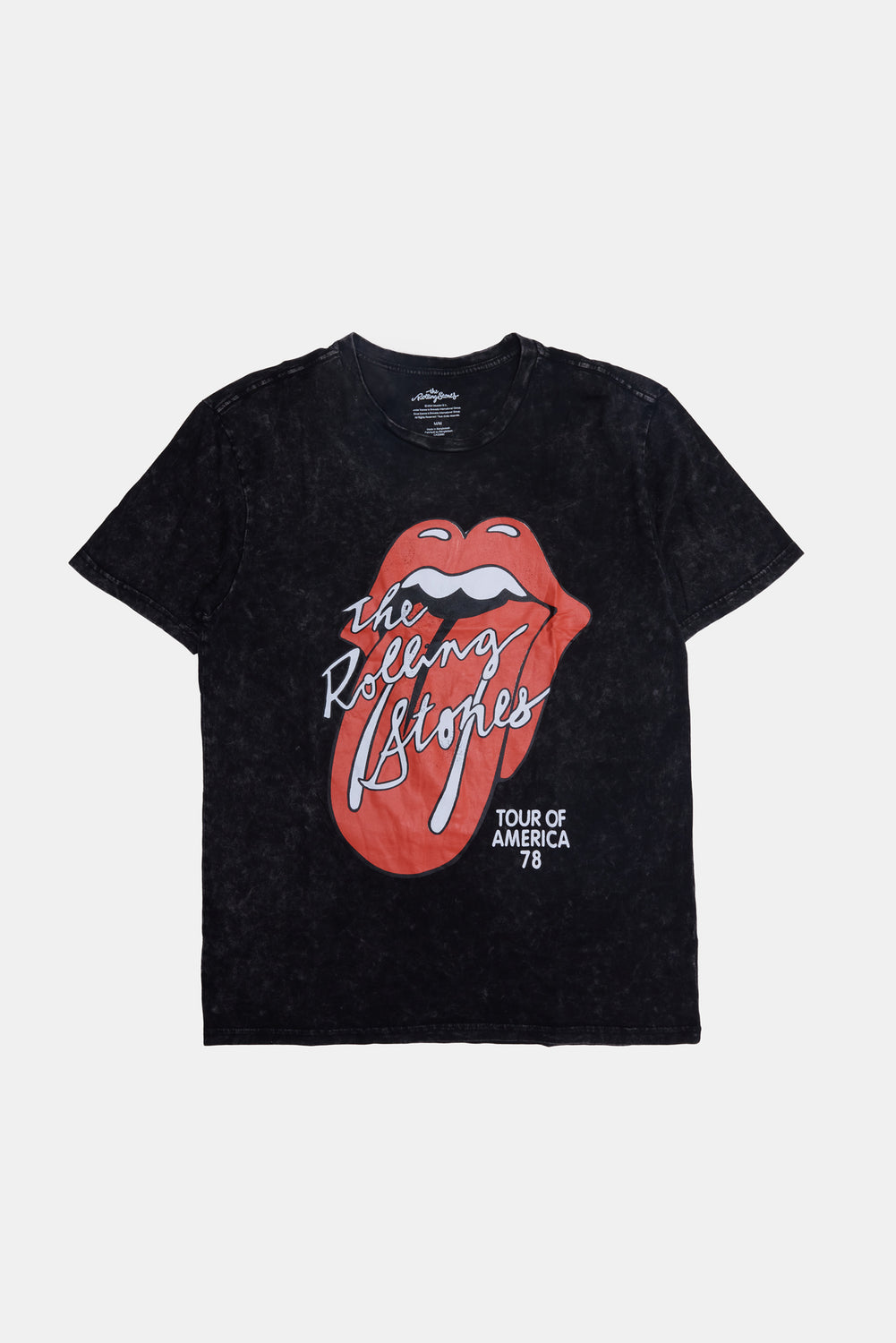 Mens The Rolling Stones Acid Wash T-Shirt Mens The Rolling Stones Acid Wash T-Shirt