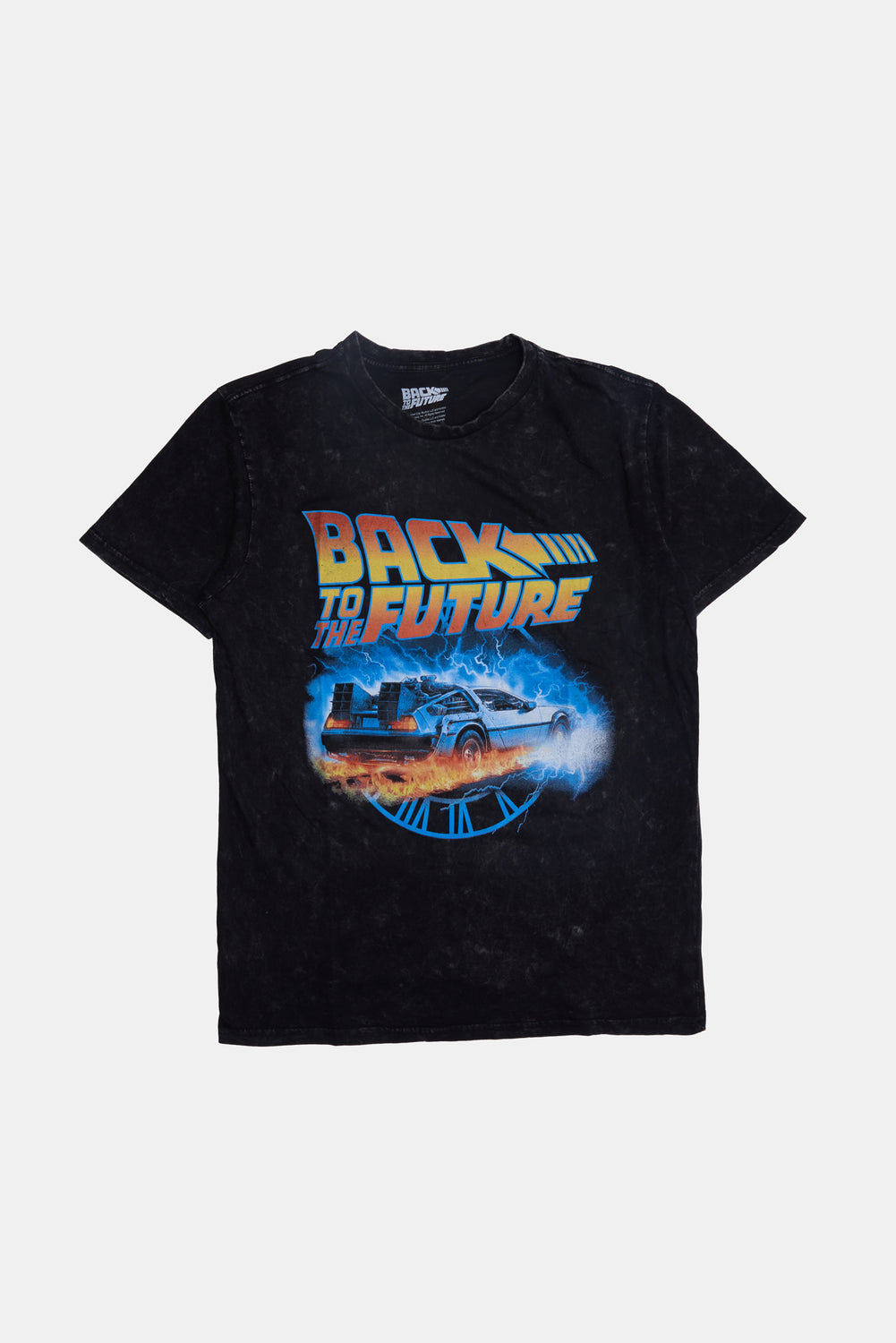 T-shirt délavé à l'acide imprimé Back To The Future homme T-shirt délavé à l'acide imprimé Back To The Future homme