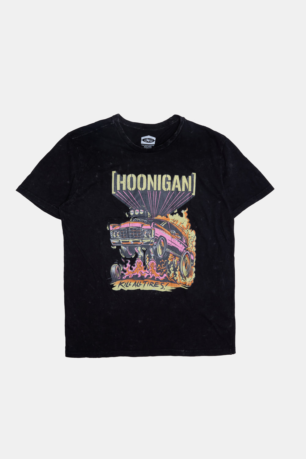 T-shirt délavé à l'acide imprimé Hoonigan homme T-shirt délavé à l'acide imprimé Hoonigan homme