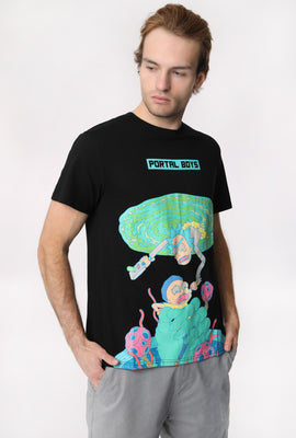 T-Shirt Imprimé Portal Boys Rick et Morty Homme
