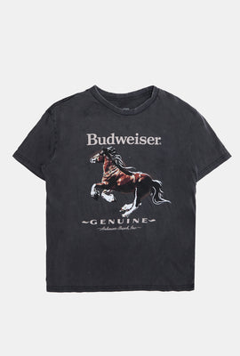 Mens Budweiser Graphic Washed T-Shirt