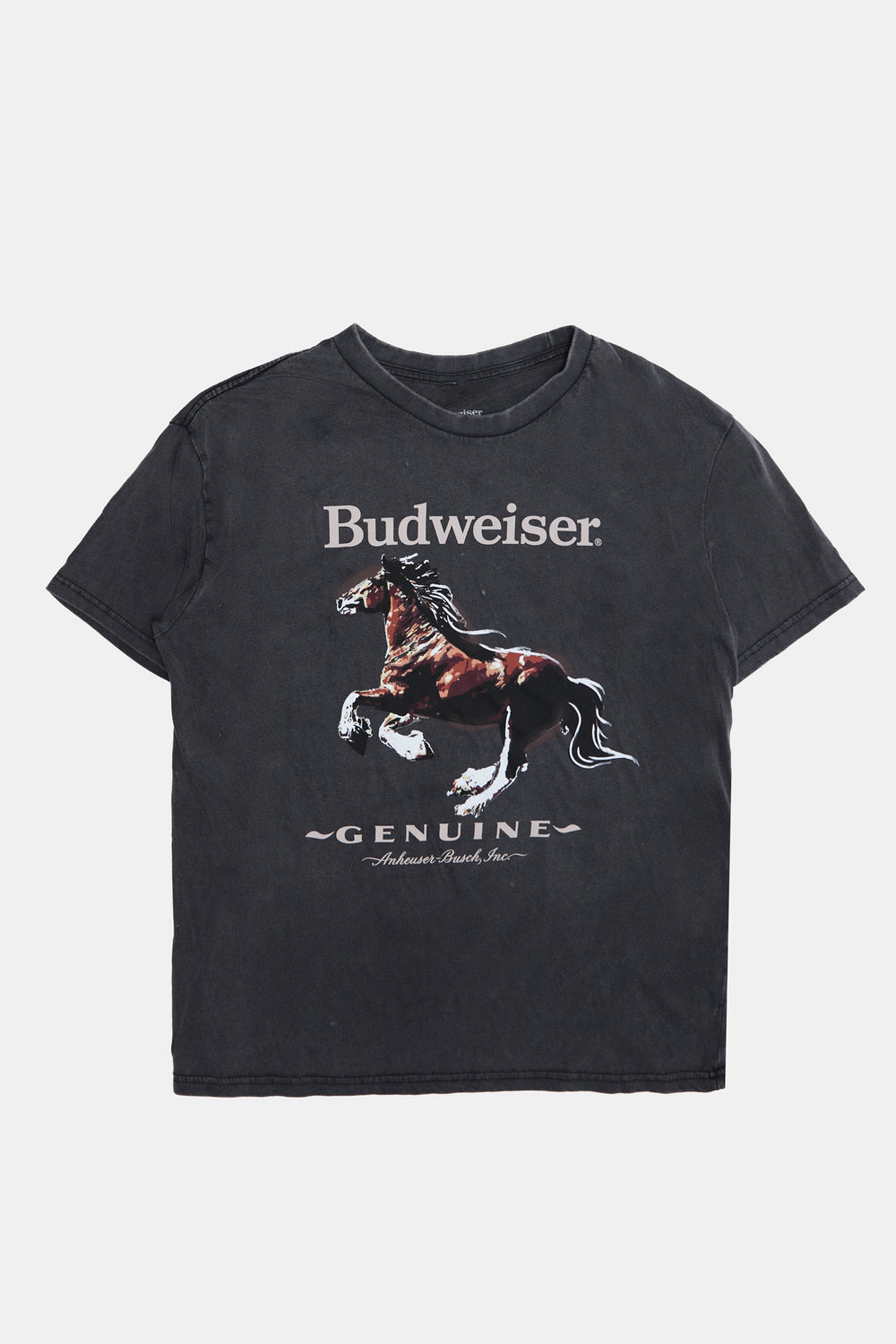 T-shirt délavé imprimé Budweiser homme T-shirt délavé imprimé Budweiser homme