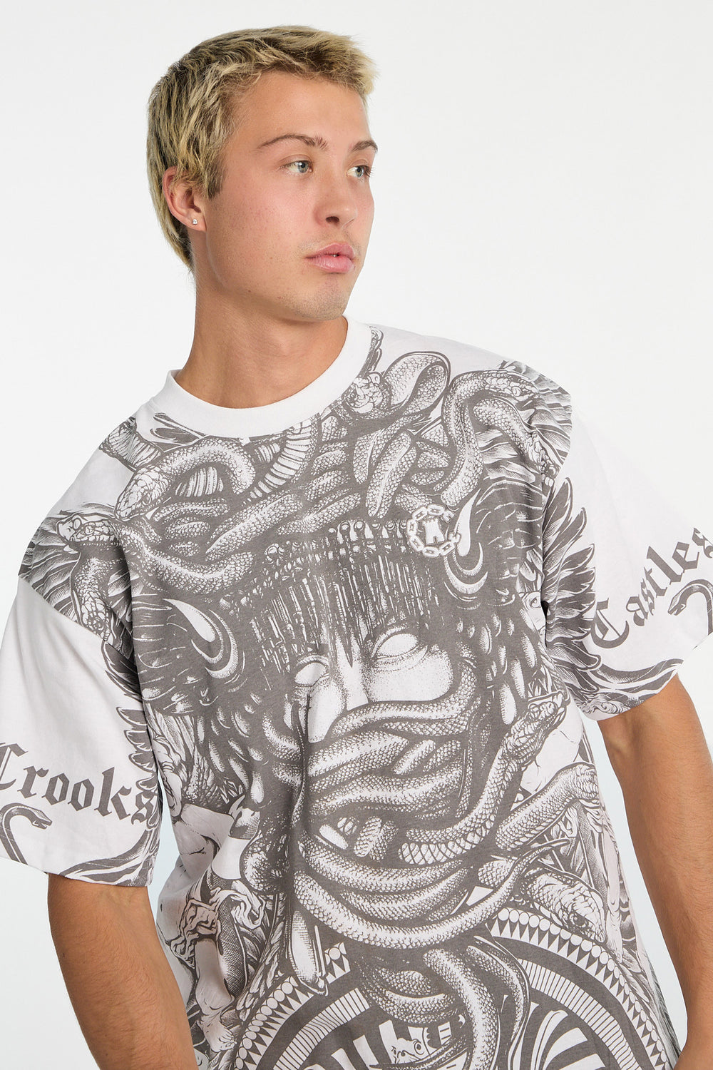 T-shirt imprimé Crooks & Castles The Almighty Elite homme T-shirt imprimé Crooks & Castles The Almighty Elite homme