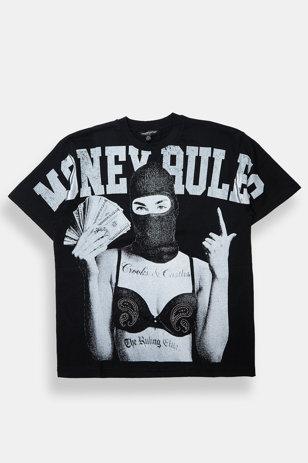 T-shirt imprimé Crooks & Castles Money Rules homme T-shirt imprimé Crooks & Castles Money Rules homme