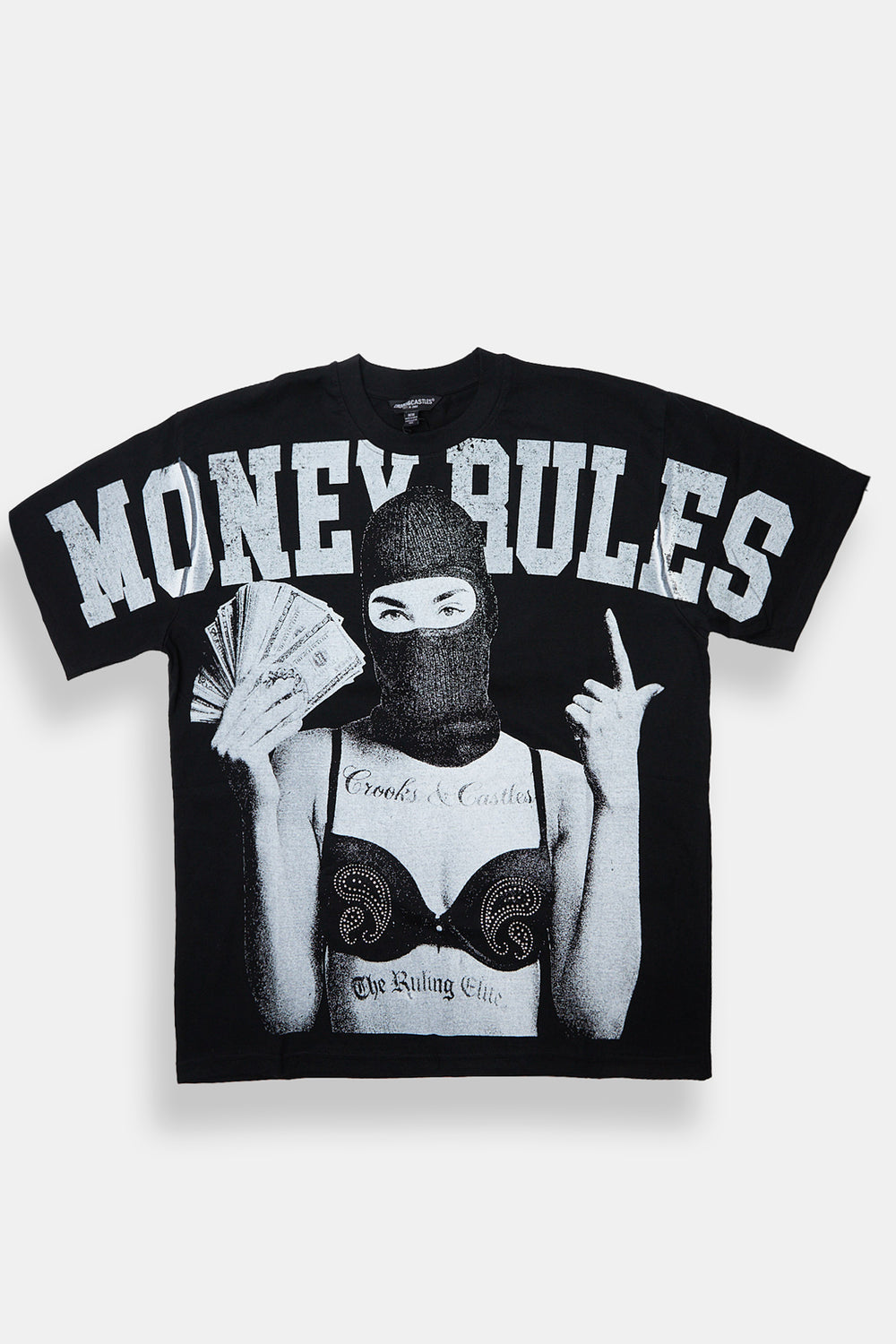 T-shirt imprimé Crooks & Castles Money Rules homme T-shirt imprimé Crooks & Castles Money Rules homme