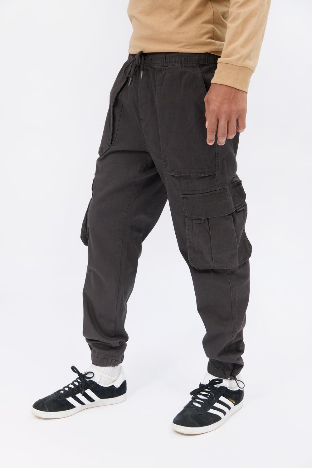 Jogger cargo en sergé coupe ample Arsenic homme Jogger cargo en sergé coupe ample Arsenic homme