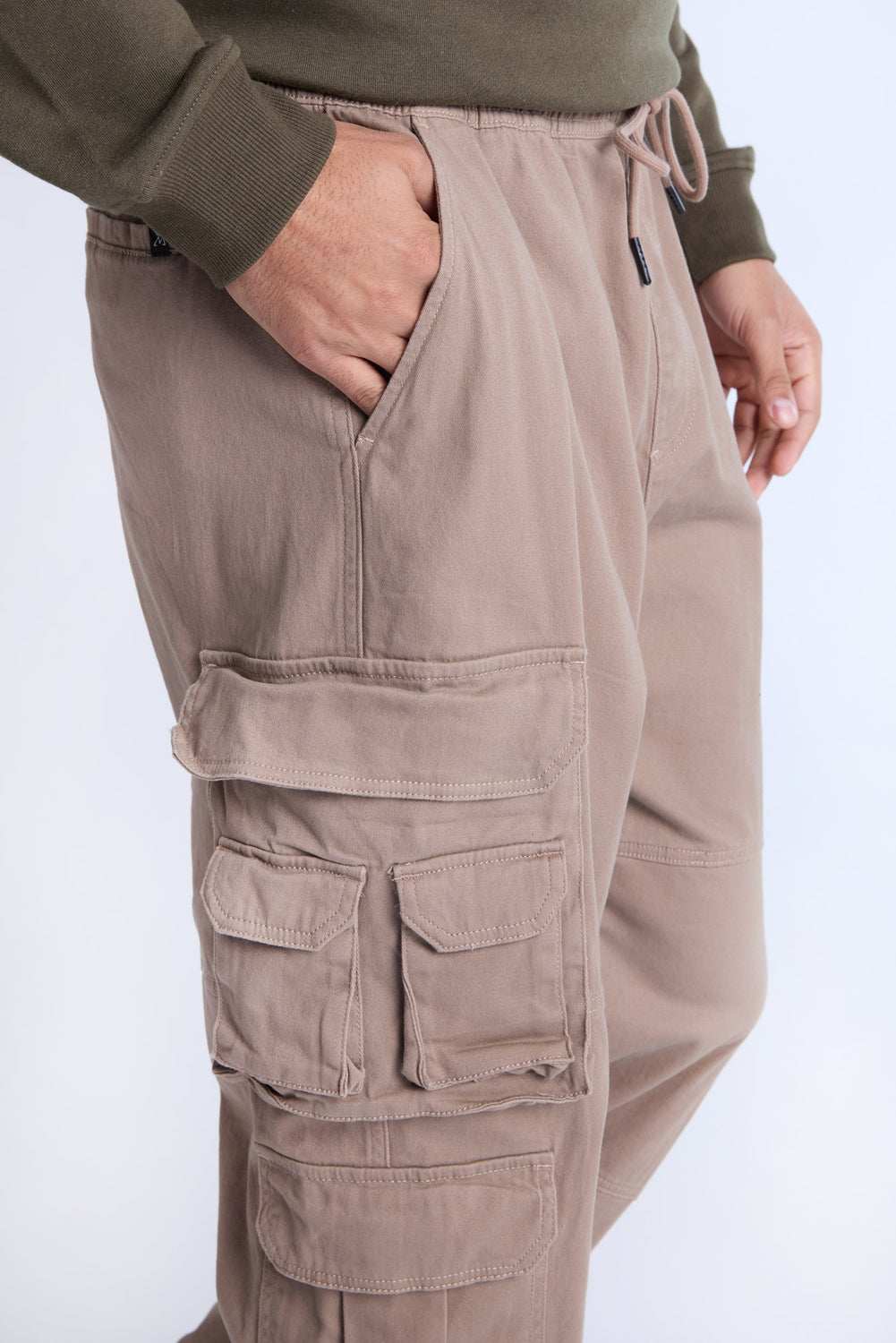 Pantalon cargo en sergé Arsenic homme Pantalon cargo en sergé Arsenic homme