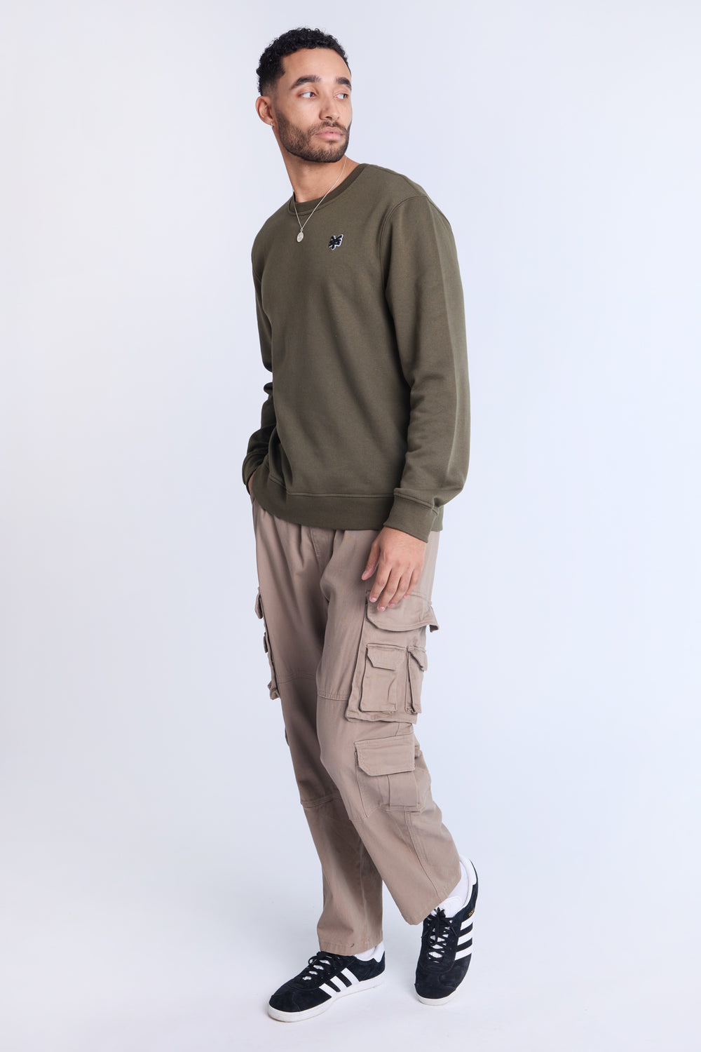 Pantalon cargo en sergé Arsenic homme Pantalon cargo en sergé Arsenic homme