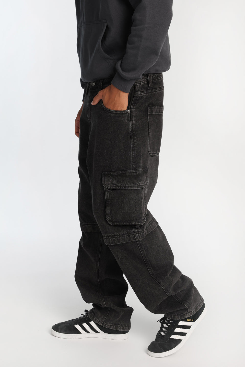 Jean cargo à jambe faux convertible Jean cargo à jambe faux convertible - West49