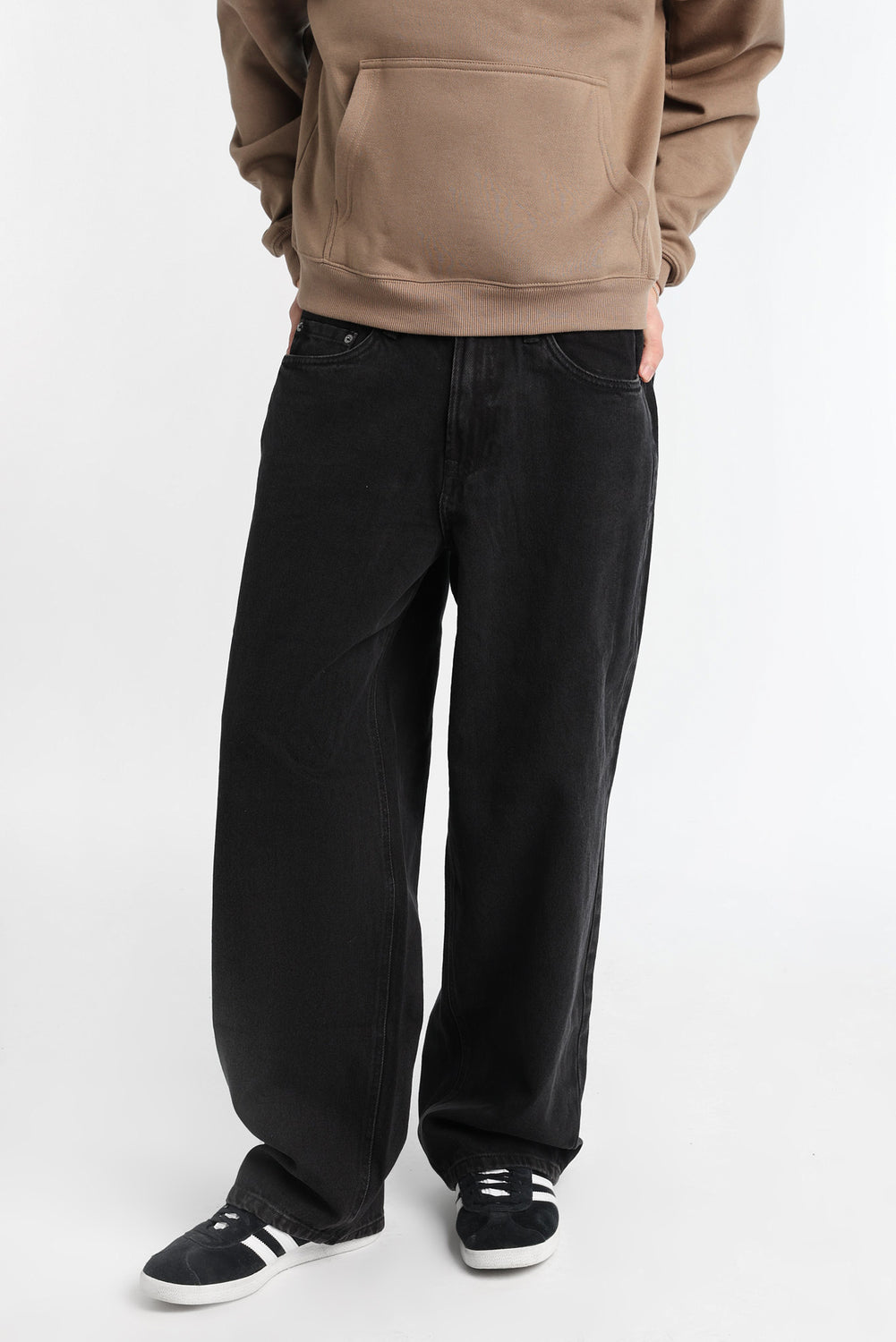 Jean ample délavé noir homme Jean ample délavé noir homme