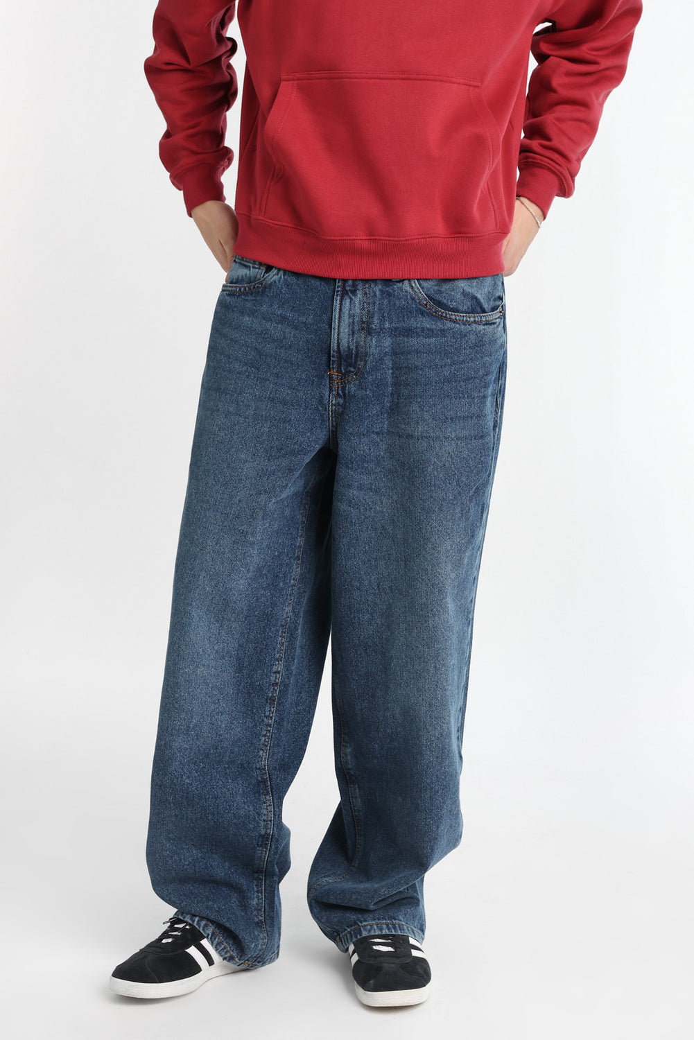 Jean ample délavé foncé homme Jean ample délavé foncé homme - West49