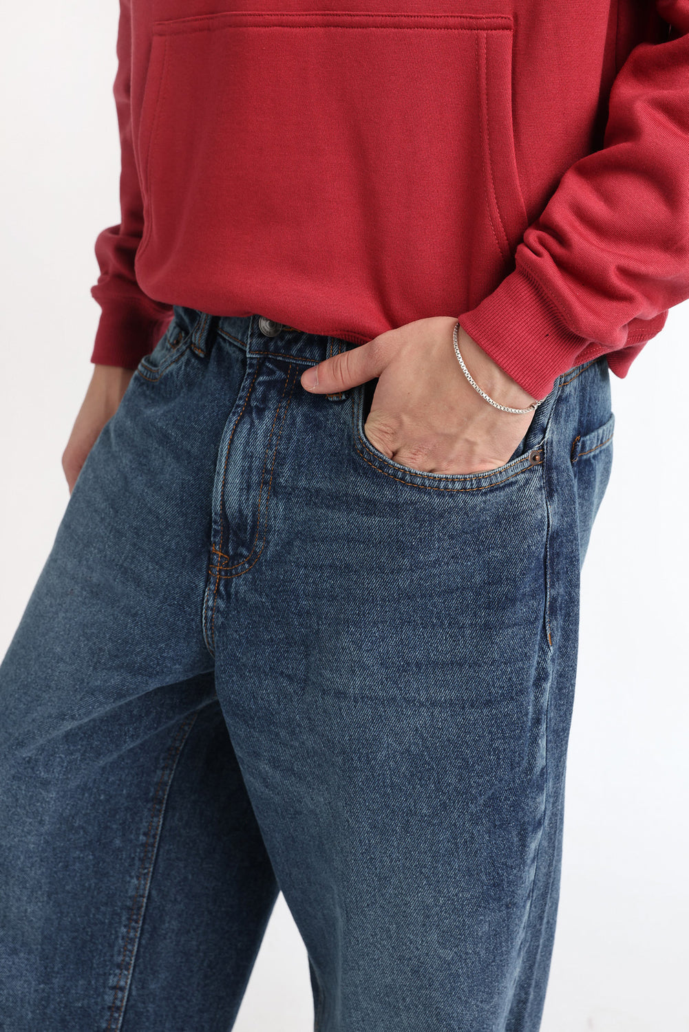 Jean ample délavé foncé homme Jean ample délavé foncé homme - West49
