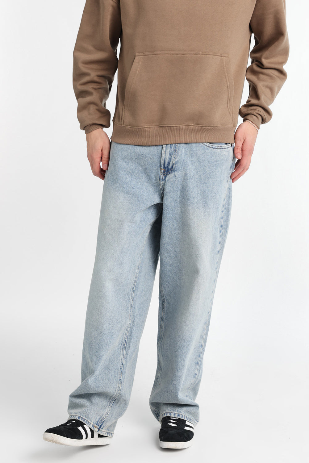 Jean ample délavé clair homme Jean ample délavé clair homme