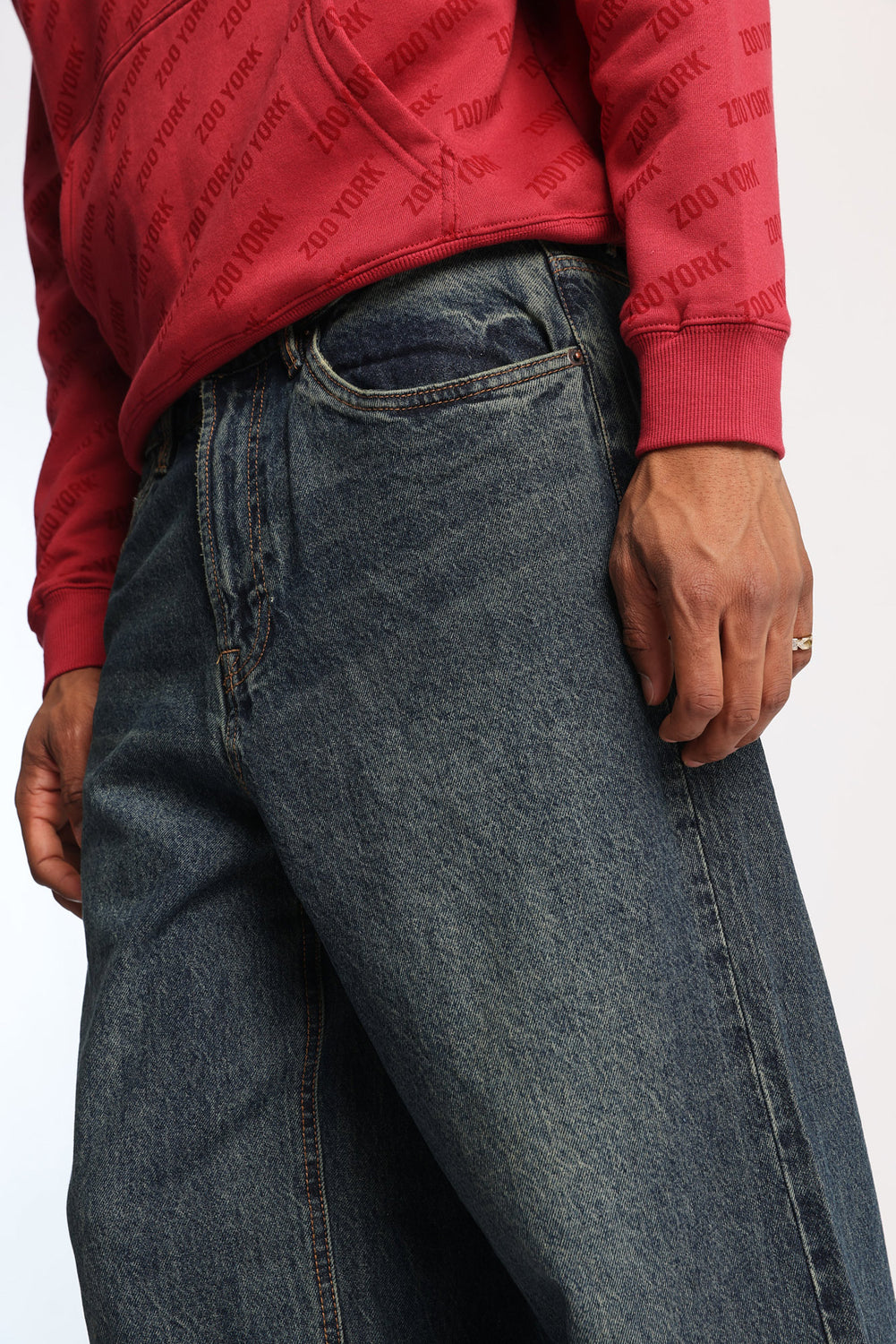 Jean ample délavé foncé Jean ample délavé foncé