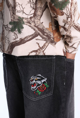 Baggy Skater Embroidered Jeans