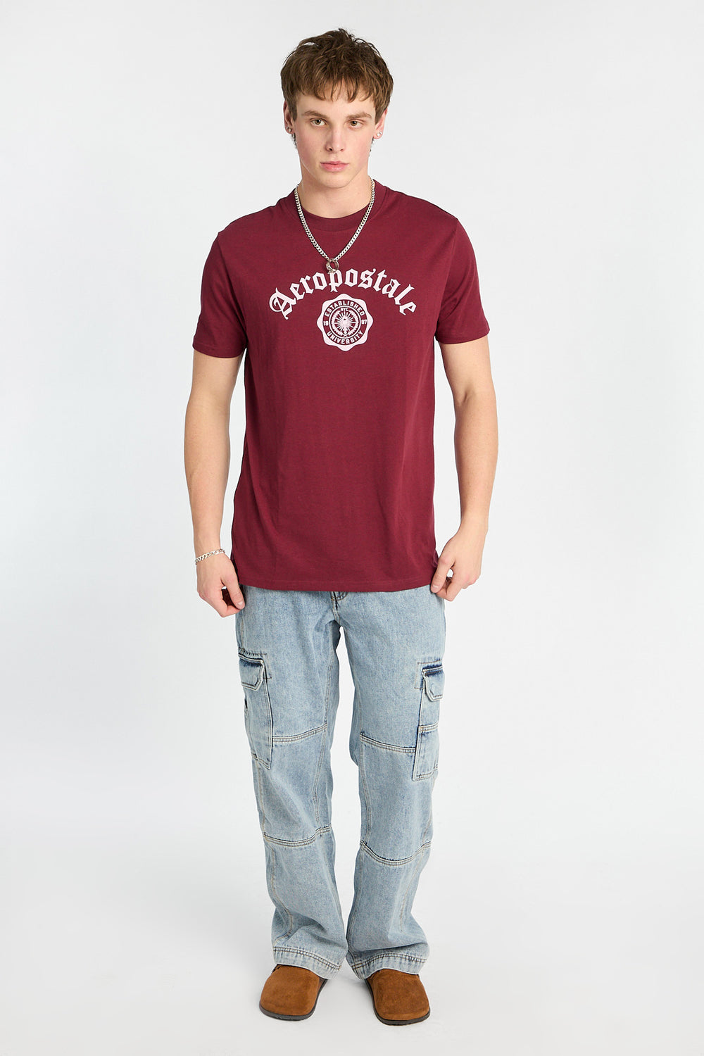 Jean cargo style charpentier délavé clair Jean cargo style charpentier délavé clair