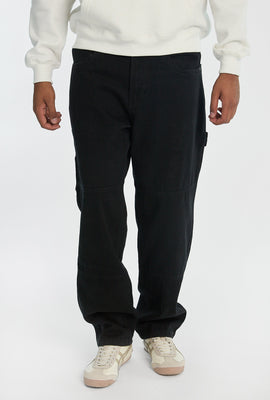 Mens Cut & Sew Black Carpenter Jeans