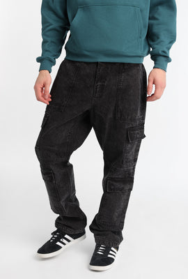 Black 4-Pocket Cargo Jeans