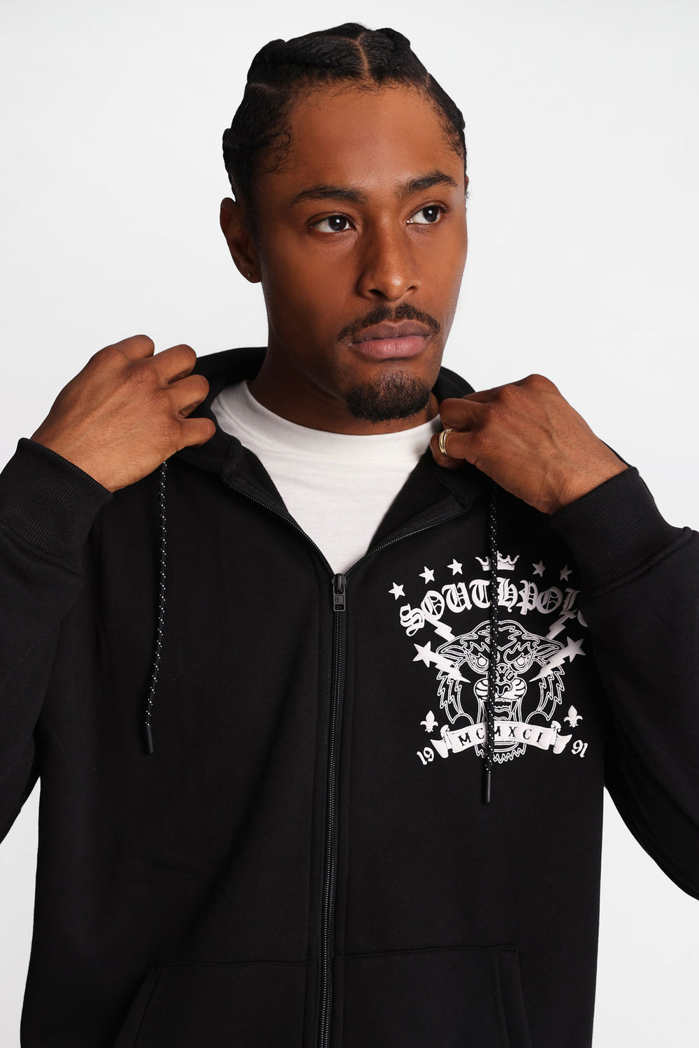 Southpole Gothic Tiger Zip-Up Hoodie Southpole Gothic Tiger Zip-Up Hoodie