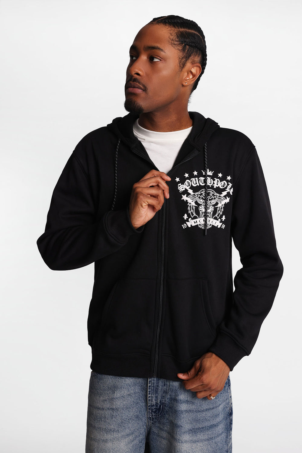 Southpole Gothic Tiger Zip-Up Hoodie Southpole Gothic Tiger Zip-Up Hoodie