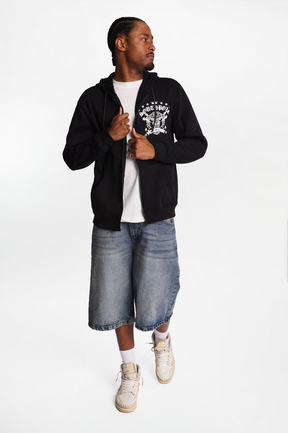 Southpole Gothic Tiger Zip-Up Hoodie Southpole Gothic Tiger Zip-Up Hoodie