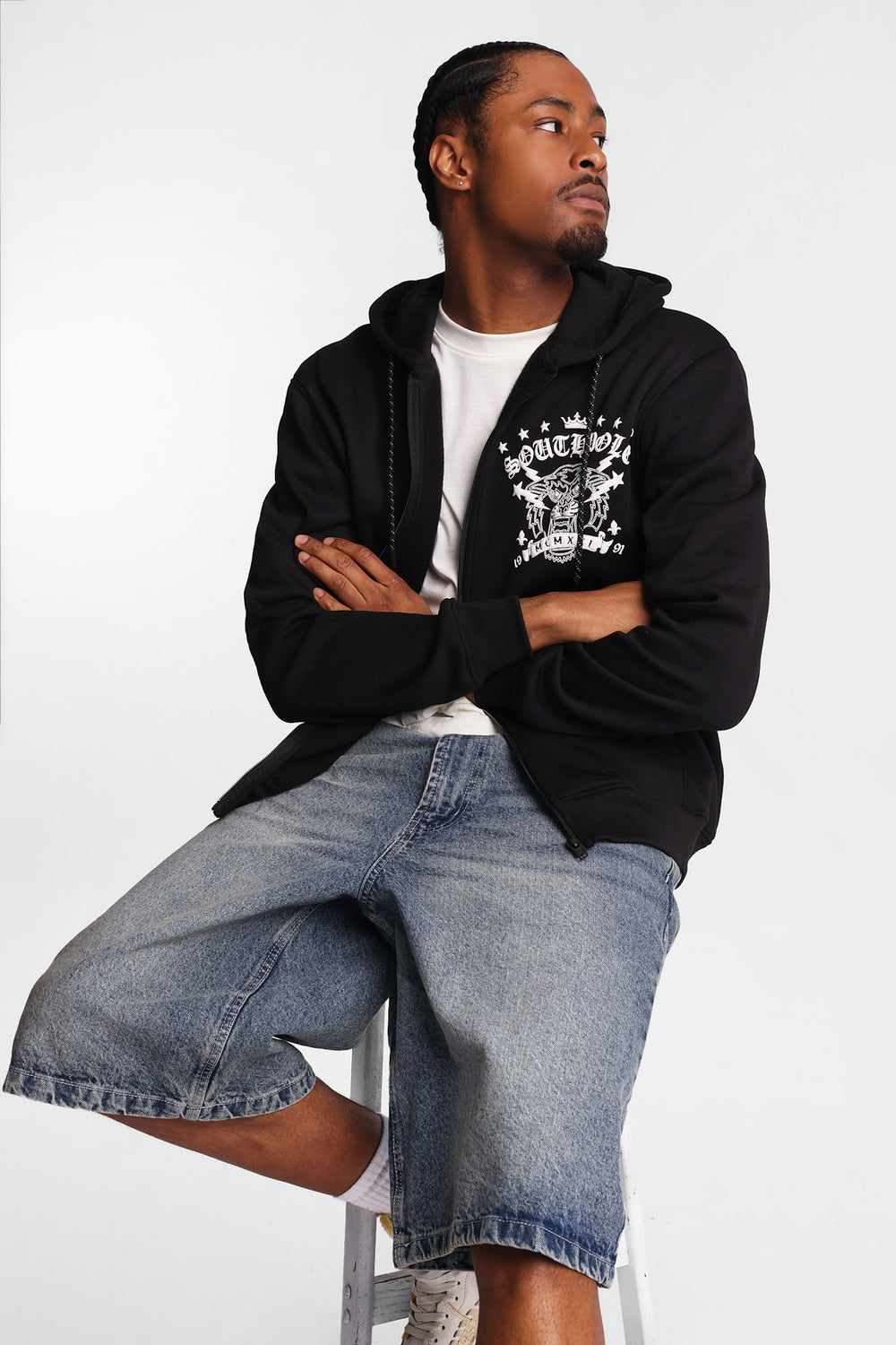 Southpole Gothic Tiger Zip-Up Hoodie Southpole Gothic Tiger Zip-Up Hoodie