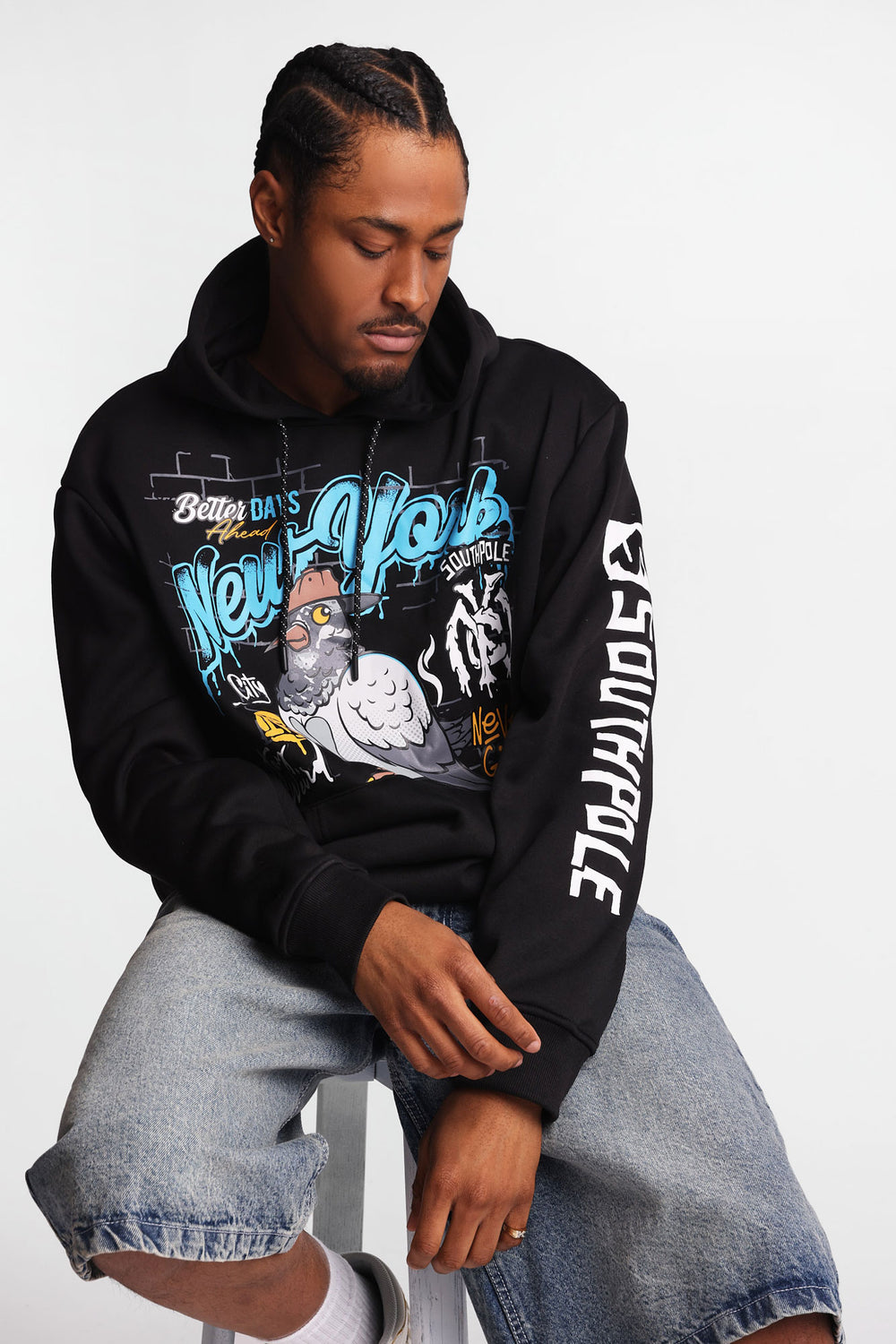 Southpole NYC Pigeon Graphic Hoodie Southpole NYC Pigeon Graphic Hoodie