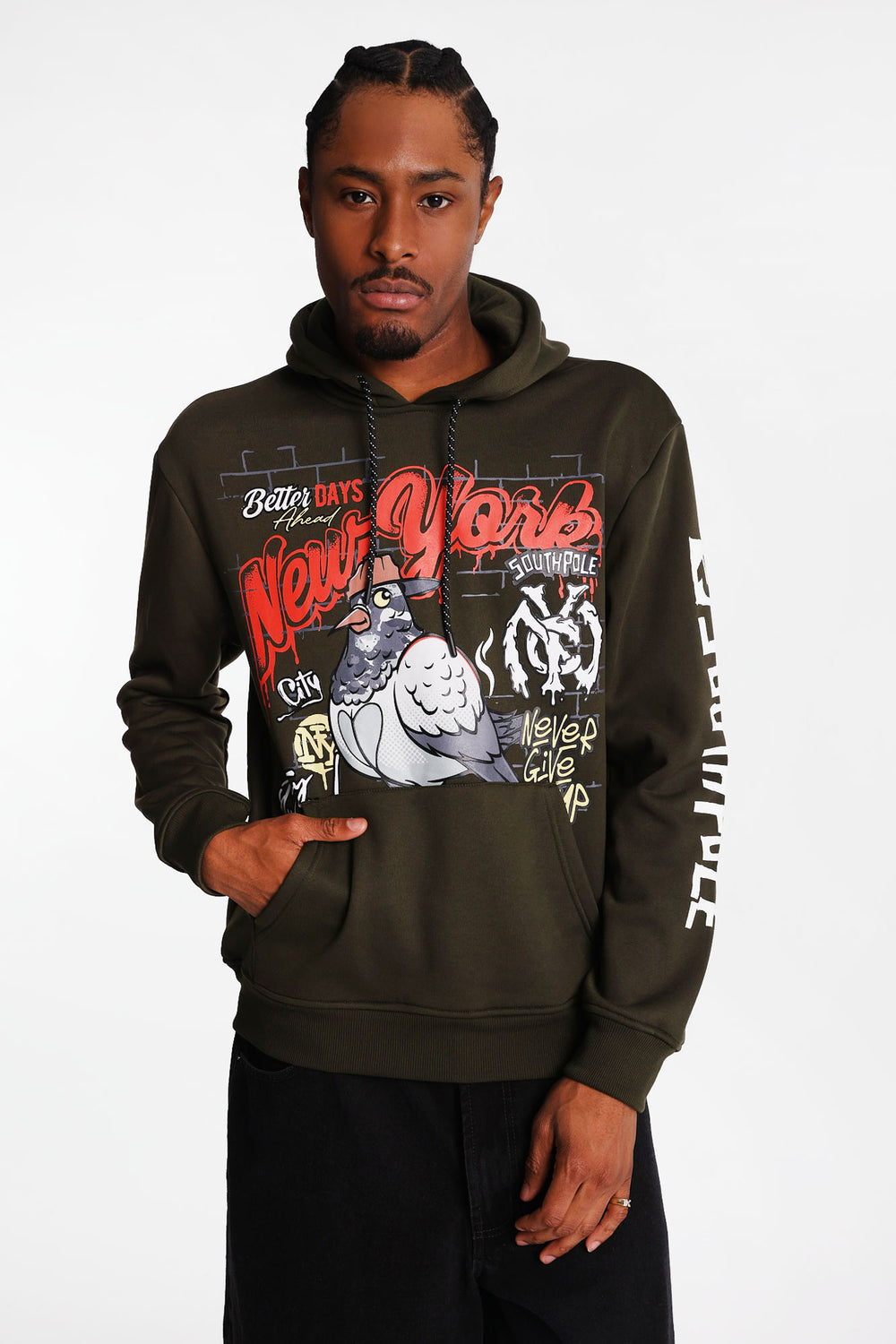 Southpole NYC Pigeon Graphic Hoodie Southpole NYC Pigeon Graphic Hoodie