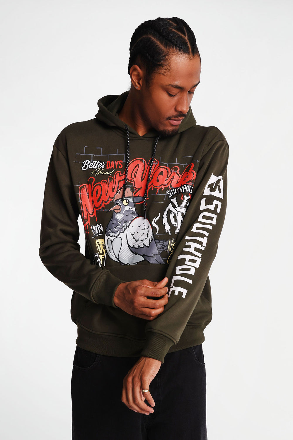Southpole NYC Pigeon Graphic Hoodie Southpole NYC Pigeon Graphic Hoodie