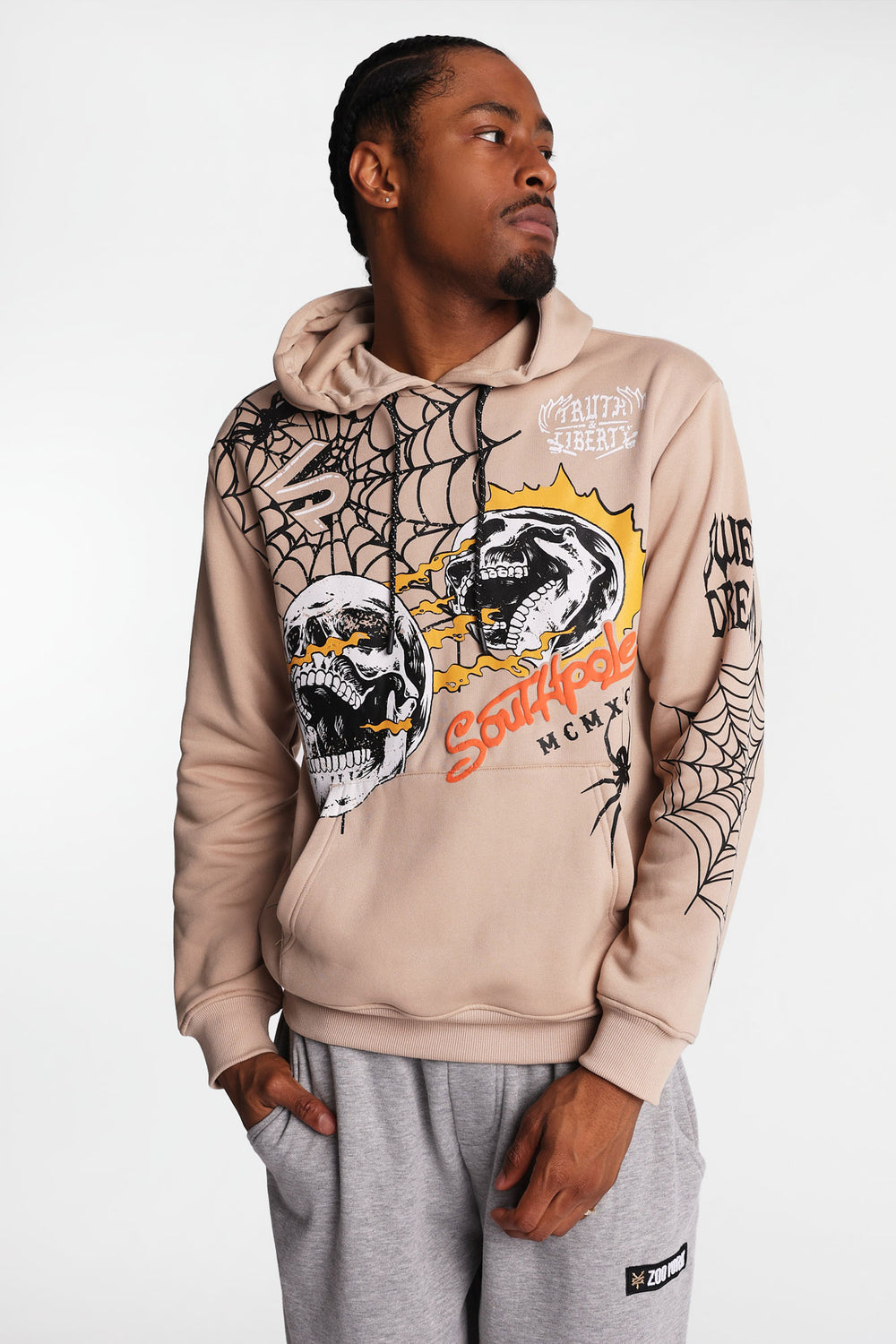 Southpole Spider Web Graphic Hoodie Southpole Spider Web Graphic Hoodie