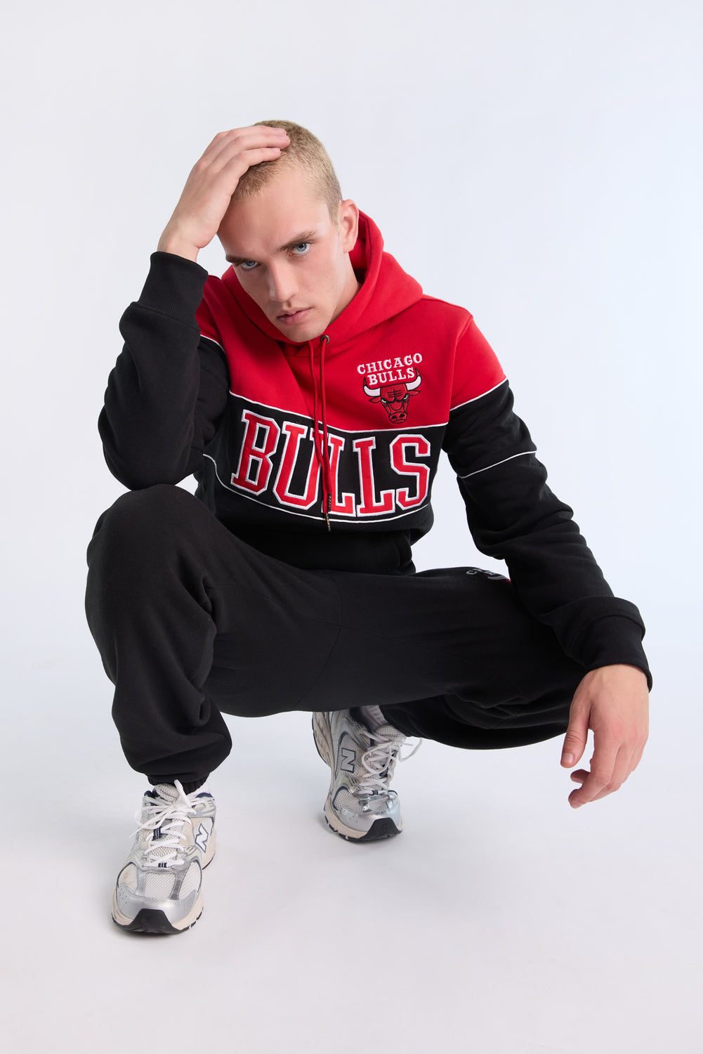 Mens Chicago Bulls Colour Block Hoodie Mens Chicago Bulls Colour Block Hoodie