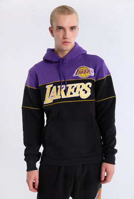 Mens LA Lakers Colour Block Hoodie