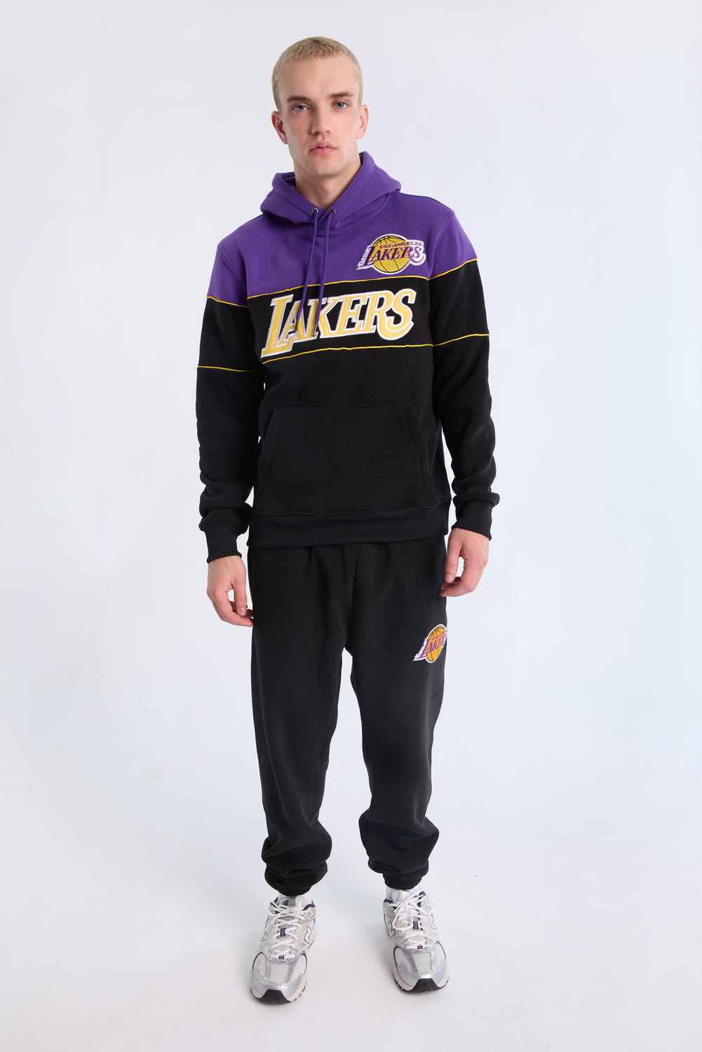 Haut à capuchon bicolore LA Lakers homme Haut à capuchon bicolore LA Lakers homme