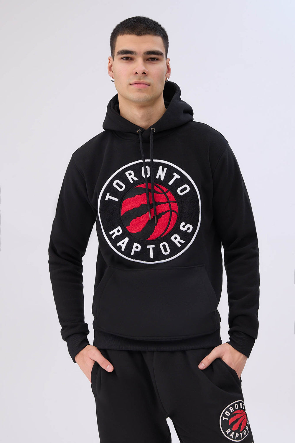 Haut à capuchon logo chenille Toronto Raptors homme Haut à capuchon logo chenille Toronto Raptors homme